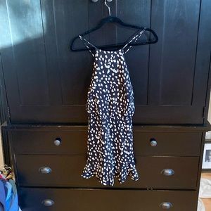 Scrappy, cute, black and white polkadot flowing dress